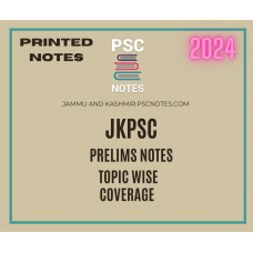Jkpsc Detailed Complete Prelims Printed Spiral Binding Notes-With COD Facility